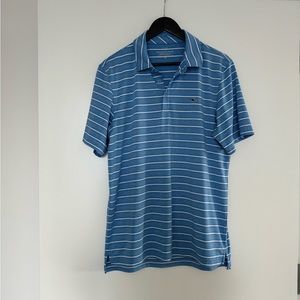 Vineyard Vines Blue Stripe Performance Polo